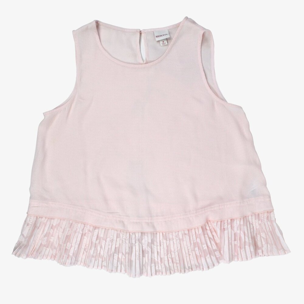 MERONA Ruffled Sleeveless Top, M